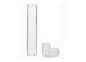 Clear Glass Shell Vial with PE Plug